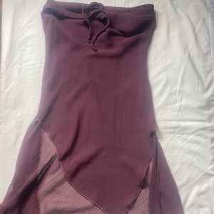 Purple Candie’s Y2K Tunic Size Small strapless with sheer back